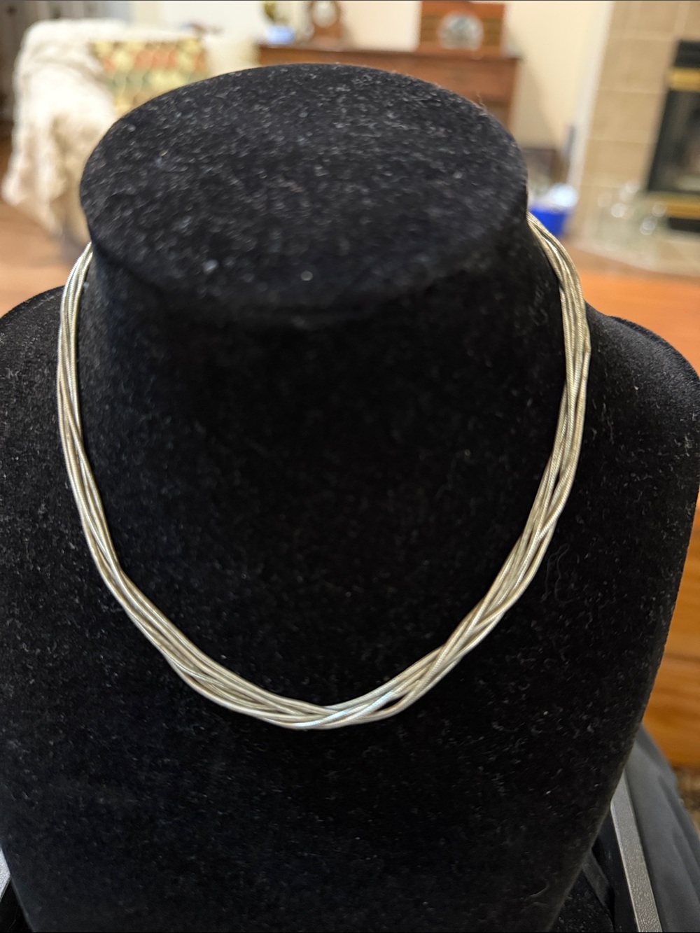 🔥🔥 Multi-Strand Silver-Tone Snake Chain Necklace